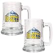 Denver Nuggets NBA 2pc 15oz Glass Tankard Set - Primary Logo by Great American Products