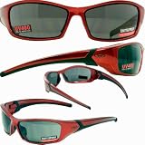 SUNGLASSES CONCORD UV400 EYEWEAR SMOKE LENSES SAFETY GLASSES (RED FRAME)