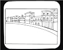 Decorated Mouse Pad with "black and white", Caribbean, Cuba, sand, structure, building, beach