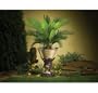 Kichler Lighting 15413TZT Vintage Park Lighted Urn Planter 12-Volt Specialty Light, Textured Tannery Bronze with Tea Dust Finished Ceramic Pot