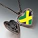 Pugster Jamaica Flag Pendant Necklace