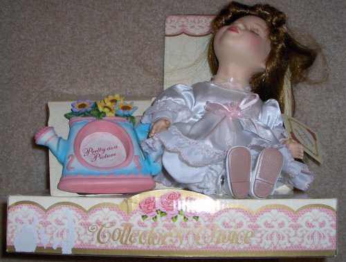 Childrens Toyshop  Toys : Collector's Choice Bisque Porcelain Doll with Photo Frame