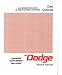 1966 DODGE CHARGER, CORONET, DART Body and Chassis Shop Service Repair Manual