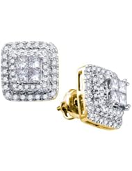 1.04CTW DIAMOND "BELLAGIO" INVISIBLE EARRINGS