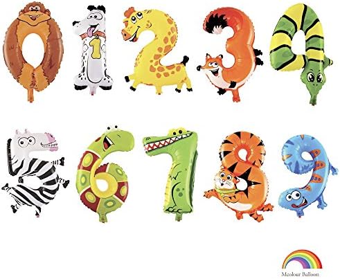 Colour Balloon 17" Cartoon Animal Aluminum Balloons 0-9,10 Member