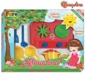 Pretend Play Toy Kitchen Set with Stove, Pots, Pans and Cooking Utensils