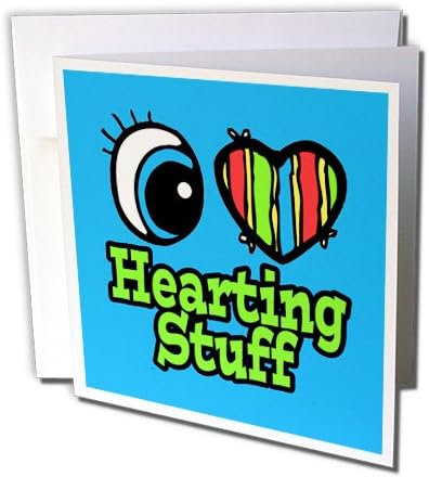 Dooni Designs Eye Heart I Love Designs - Bright Eye Heart I Love Hearting Stuff - 12 Greeting Cards with envelopes (gc_106157_2)