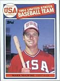 1985 Topps Mark McGwire Baseball Rookie Card In Protective Display Case