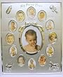 My First Year Baby Photo Frame Silver Plated Multi Picture