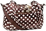 Kids Line Satin City Dot Carryall Diaper Bag, Chocolate