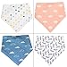 ilovebaby Baby Gift Set with 4 Unisex Bandana Made of Absorbent Cotton Cute Baby Accessories Baby Bibs ，Drool Bibs with 1 Pacifier Clip & 1 Bottle Strap Baby Bibs ，Drool Bibs