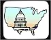 Mouse Pad with congress, cupola, come, continental 48, Washington D.C., capitol, america, outline