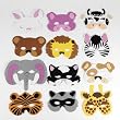 Foam Jungle Animal Masks (1 dz)
