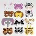 12 Asst. Kids Foam Animal Face Masks Zoo Farm Party