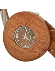 Orient Idea Wooden Wrist Watch for Unisex - Big Round Pattern