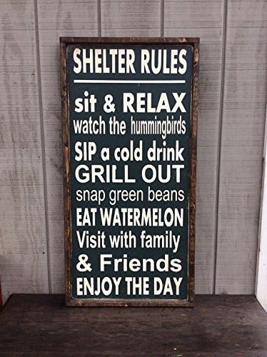 Shelter Rules Family Rules Porch Rules Deck Rules CUSTOM SAYINGS AVAILABLE