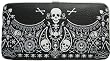 Bandana Skull Black and White Rockabilly Frame Clutch