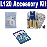 Nikon Coolpix L120 Digital Camera Accessory Kit includes: SB252 Charger, KS ....