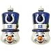 Topperscot Indianapolis Colts Blown Glass Top Hat Snowman Ornament (2 Pack)-Size: One Size