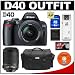 Nikon D40 Digital Slr Camera With 18-55mm Ii & 55-200mm Dx Vr Lens + 8gb Sd Card + Case + Cameta Bonus Accessory Kit