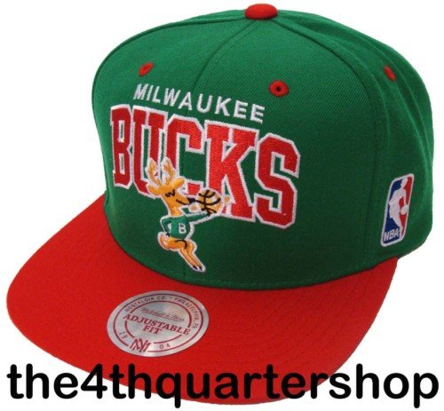 Milwaukee Bucks Mitchell & Ness Block Snapback Cap Hat
