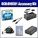 Sony DCR-DVD201 Camcorder Accessory Kit includes: 638002 Tape/ Media, SDNPFM50 Battery, SDM-101 Charger, ZELCKSG Care & Cleaning, USB5PIN USB Cable, ST80 Case