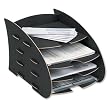 Fellowes 8010601 Earth Briefkorb mit mehreren Ablagen schwarz