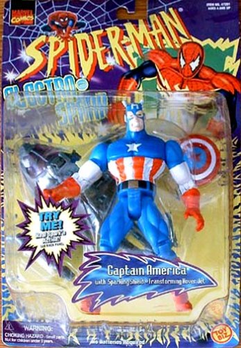 Spider-Man Electro Spark Captain America Figure