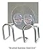 No-Suction-Cup Kitchen Sink Sponge Holder by StickerNizer, Mounted with Anti-microbial and Water-resistant Removable Adhesive Sticker, Solid 18/8 Stainless Steel (4 mm in Diameter)