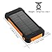 Solar Charger,SOMAN® Portable Solar Panel Charger 10000mAh Solar Banks Power Dual Solar Charger USB Port Solar Cell Phone Charger Rain-Resistant Dust-Proof and Shockproof (orange)