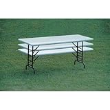 24 X 48 Folding Table - Adjustable - Mocha Granite (Mocha Granite With Brown Frame) (32