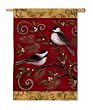 Woodland Birds Silk Reflections Regular Size Flag