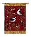 Woodland Birds Silk Reflections Regular Size Flag