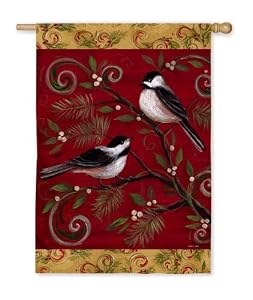 Woodland Birds Silk Reflections Regular Size Flag