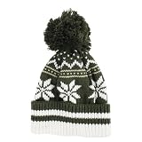 雪柄ボンボンニットキャップ 帽子