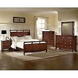 Natural Lifestyles Sleigh Bedroom Set (Cherry) by Vaughan-Bassett