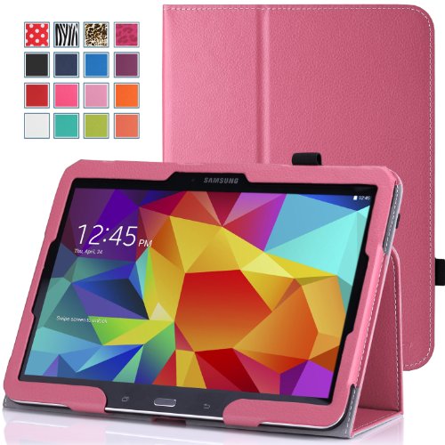 MoKo Samsung Galaxy Tab 4 10.1 / Tab 4 Nook 10.1 2014 Case - Slim Folding Stand Cover Case, PINK (With Smart Cover Auto Wake / Sleep)