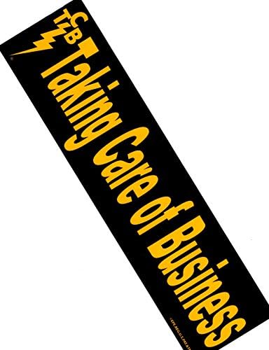 Elvis Presley TCB Taking Care of Business Bumper Sticker [11.5" x 3" - Black]