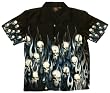 Skulls Flames Border Biker Shirt, Family, Dragonfly