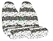 A Set of 2 Universal-fit Hawaiian Seat Covers - Spirit of Hawaii with Hibiscus Flower, Sea Turtle and Butterfly - Grey
