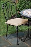 Alfresco Home Swirl Bistro Chair With Gold Cushion
