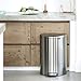Brabantia Pedal Bin FlatBack, for Paper, Plastic/ Stainless Steel Matt, 40l, 482021