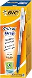Produkt-Bild: BIC Deutschland Cristal Grip Einweg-Kugelschreiber mit Kappe, Strichst&auml;rke 0,4 mm 20er-Schachtel blau