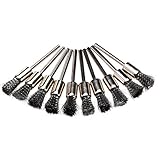 10個セット ワイヤーブラシ ミニ ルーター 用 8mm シルバー