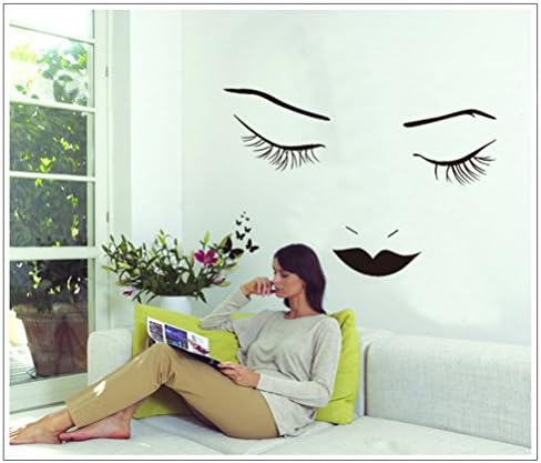 Kaymi Removable Wall Stickers Environmental Removable stickers television background decorative wall stickers beautiful long eyelashes wall stickers