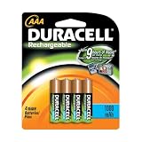 Buy Duracell DC2400 Rechargeable Batteries, NiMH, AAA Size, 4-Count Packages (Pack of... by Duracell
