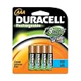 Duracell DC2400 Rechargeable Batteries, NiMH, AAA Size, 4-Count Packages (Pack of 2)