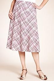 Classic Collection Cotton Blend Textured Checked Skirt