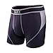 SAXX Underwear Men's Boxer Briefs – KINETIC Men’s Underwear – Boxer Briefs with Built-In BallPark Pouch Support – Semi-Compression Underwear for Men,Black/Steel,Medium