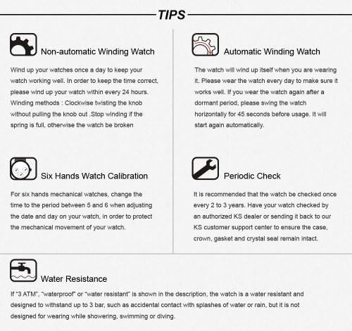 KS Day Date 24 Hours Automatic Mechanical Black Dial Mens Rubber Wrist Watch KS075